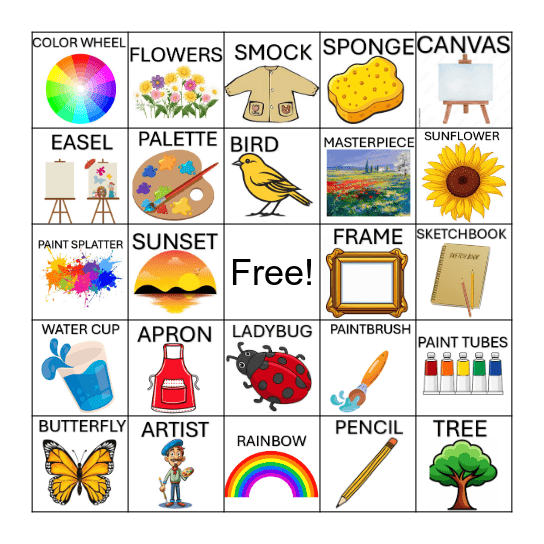 PAINT PARTY BINGO Card