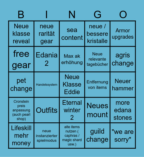 Heidel Ball 2026 Rabenclan Bingo Card