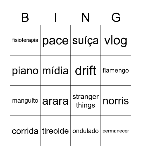 25'indi Bingo Card