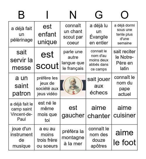 Trouve quelqu'un qui... Bingo Card