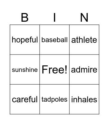 A Visit to the Cabin in the Mountains Bingo Card