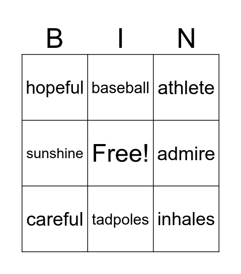 A Visit to the Cabin in the Mountains Bingo Card