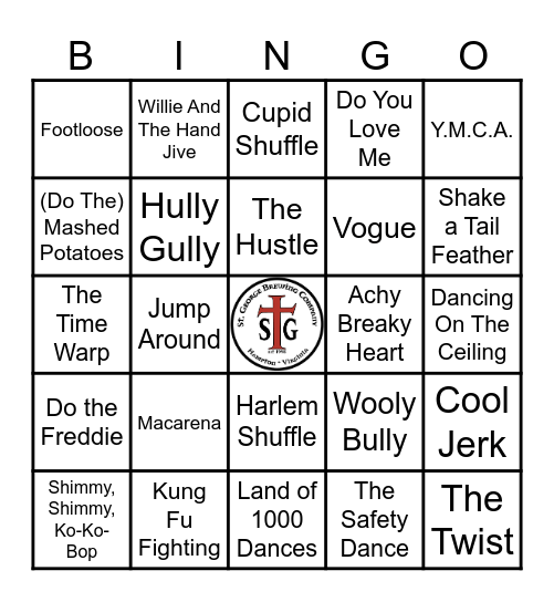 STG DANCE SENSATIONS Bingo Card