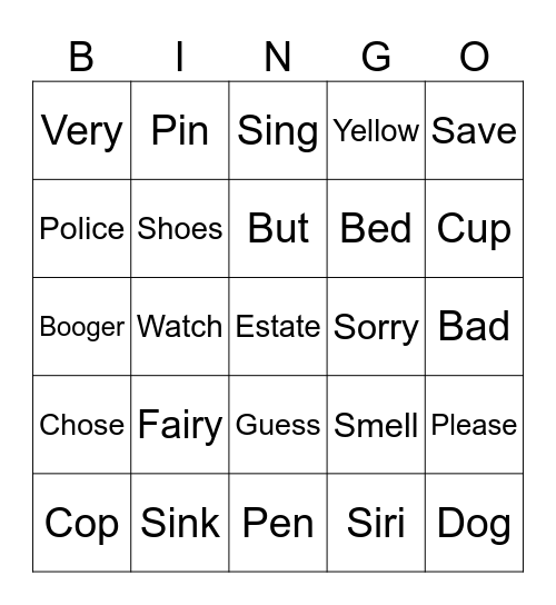 SUMMER/MINIMAL PAIRS: LEVELS 2 AND 3 Bingo Card