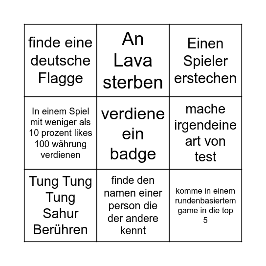 Boblox Bingo Card