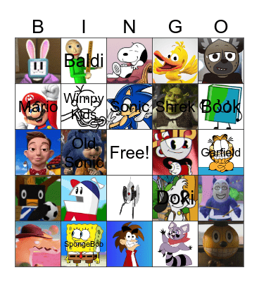 Favorite character bingo Card