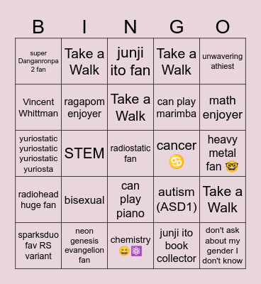 sydney bingo :3 Bingo Card