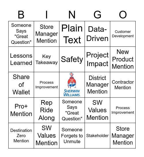2026 PSG Intern Presentation Bingo Card
