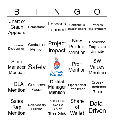 2026 PSG Intern Conference Bingo Card