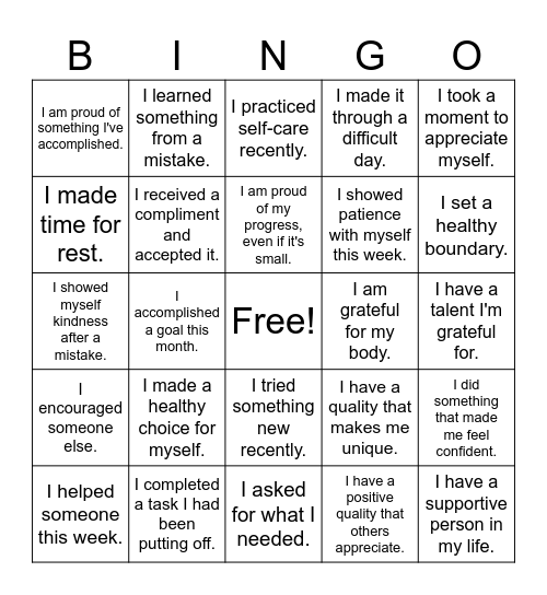 New Hope 08/03/2026 Bingo Card