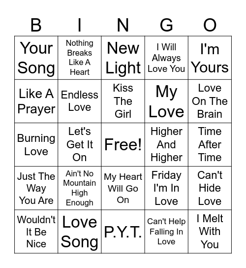 XO Bingo Card