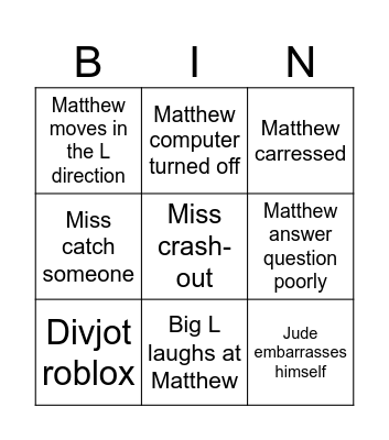 Law Bingo Card