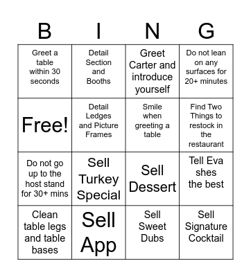 MIDWOOD BINGO Card