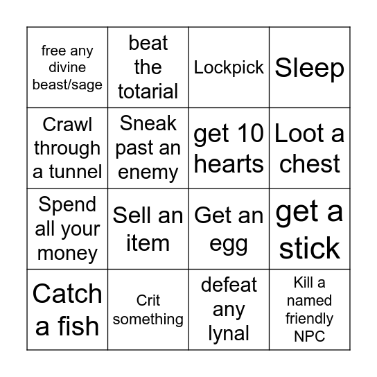 Any-Game Lockout Bingo Card
