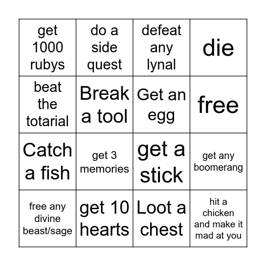Any-Game Lockout Bingo Card