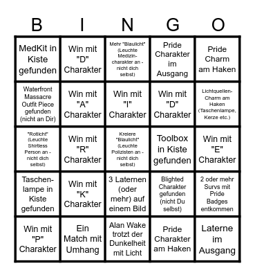 Dunkelphase Bingo Card