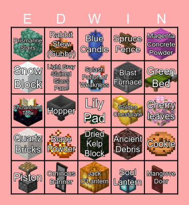 1-Heart Bingo Card