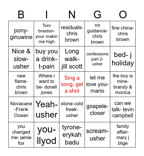 Raymond&Brown Bingo Card