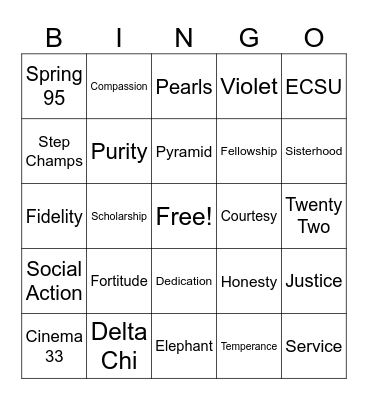 Cinema 33 Bingo Card