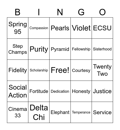 Cinema 33 Bingo Card