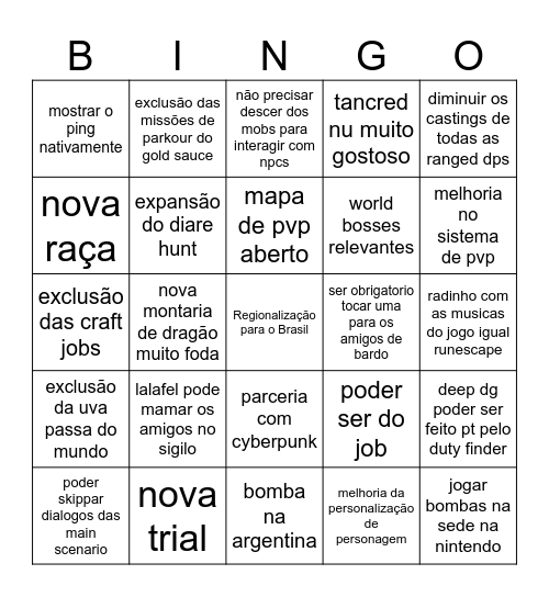 0Br4nc0 bingo Card