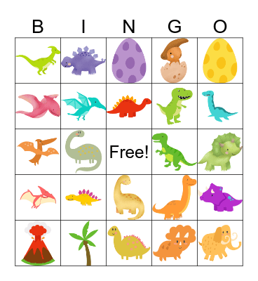 Dino Bingo Card