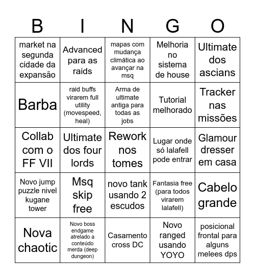 Bingo evercold Bingo Card