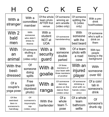 PUB CRAWL PHOTO BINGO Card