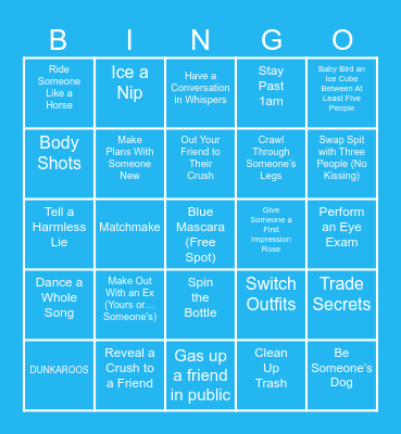 BLUE PARTY Bingo Card