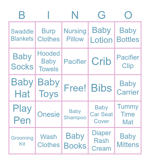 BABY SHOWER GIFT Bingo Card