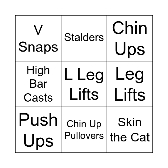 ALP 3 Strength Bingo! Bingo Card