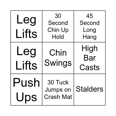 ALP 3 Strength Bingo! Bingo Card