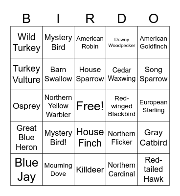 BIRDO 3.0 Bingo Card