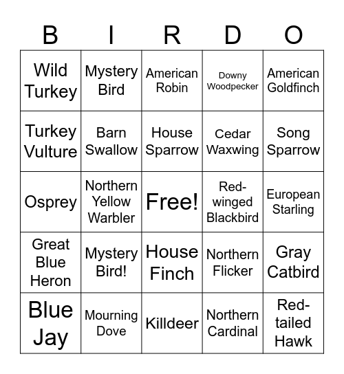BIRDO 3.0 Bingo Card