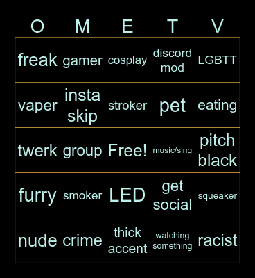 ome tv bingo Card