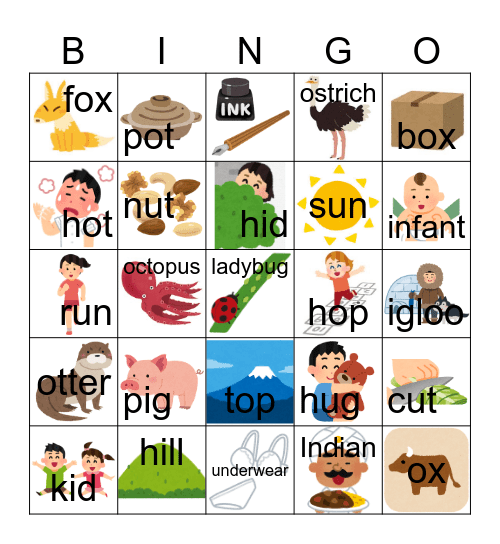 Phonics review all Bingo Card