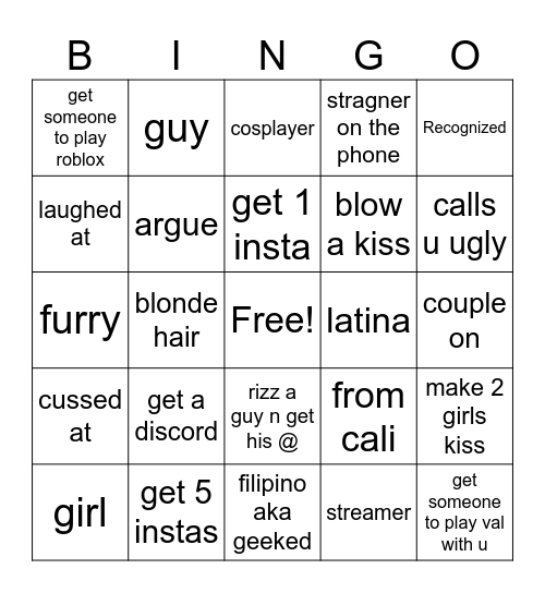 lietho bingo Card