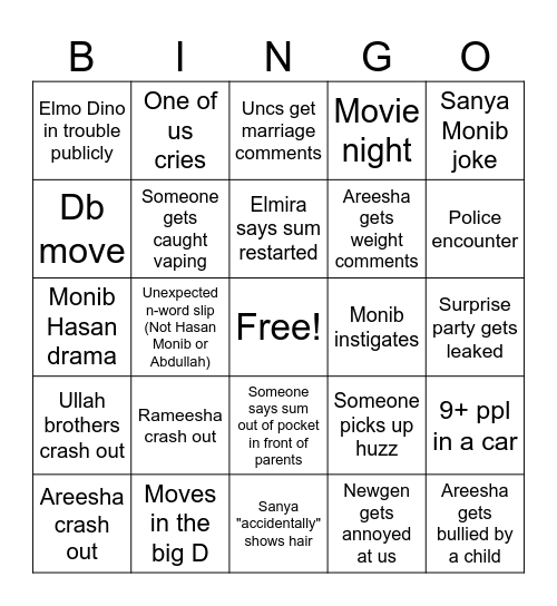 Houtroit bingoooo Bingo Card