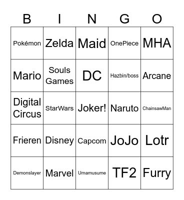 Närcon 2026 Day 2 Bingo Card