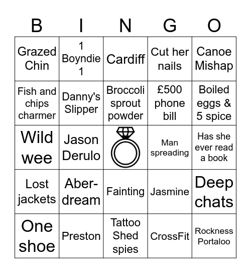 Molly's Bridal Bingo Card
