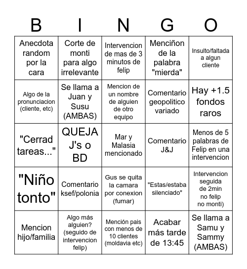 WEEKLY ETM04 Bingo Card