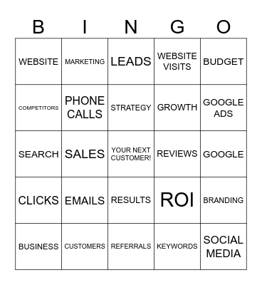 ClearPath Marketing Bingo Card