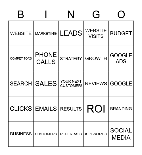 ClearPath Marketing Bingo Card