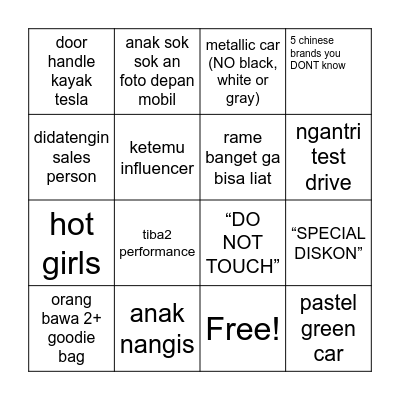 GIIAS 2026 BINGO Card
