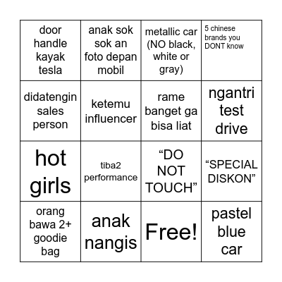 GIIAS 2026 BINGO Card