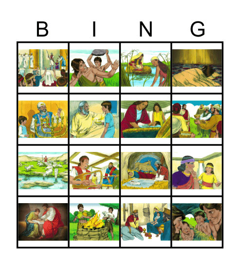 CHILDREN OF THE BIBLE Bingo Card