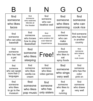 Leona Blanche Bingo Card