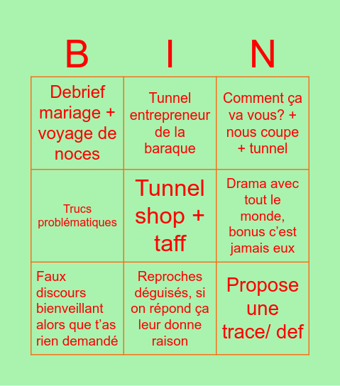Agathe et Luc Bingo Card
