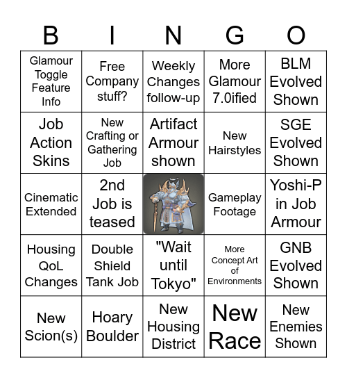FFXIV Berlin Fanfest Bingo Card
