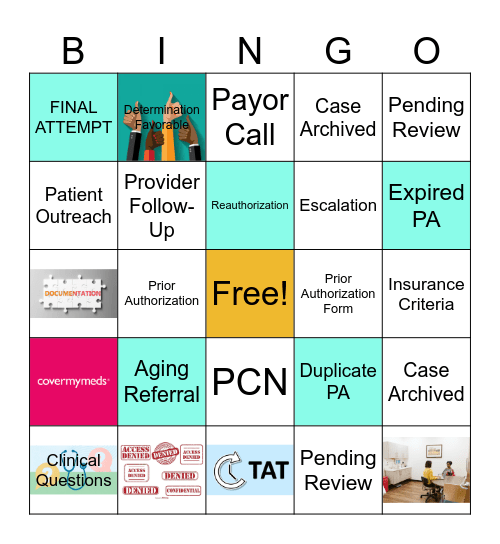 Prior Authorization Virtual Bingo Card